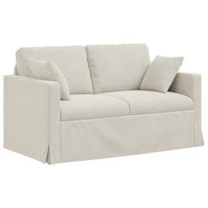 Set pohovek 2 pcs Krémová 138 x 78 x 80 cm samet - obrázek 5