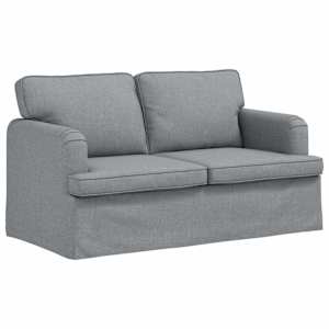 Set pohovek 2 pcs Světle šedá 144 x 80 x 85 cm textil - obrázek 5