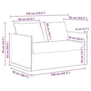 Set pohovek 2 pcs Taupe 196 x 82 x 85 cm textil - obrázek 10