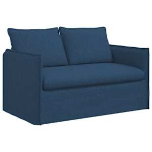 Set pohovek 2 pcs Modrá 196 x 82 x 85 cm textil - obrázek 5