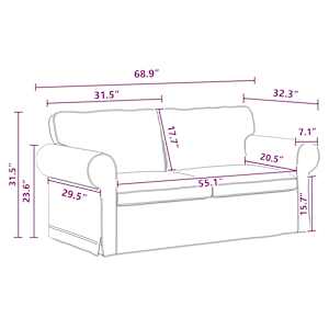 Set pohovek 2 pcs Tmavě šedá 175 x 82 x 80 cm textil - obrázek 12