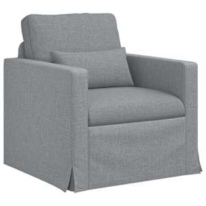 Set pohovek 2 pcs Světle šedá 158 x 78 x 80 cm textil - obrázek 4