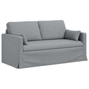 Set pohovek 2 pcs Světle šedá 158 x 78 x 80 cm textil - obrázek 5