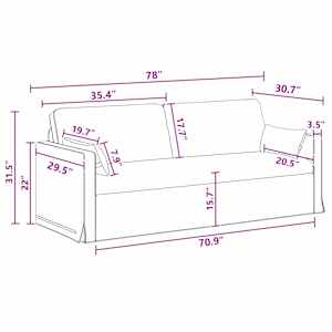 Set pohovek 2 pcs Tmavě šedá 158 x 78 x 80 cm textil - obrázek 11