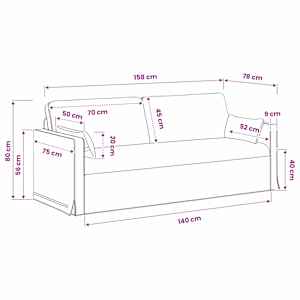Set pohovek 2 pcs Taupe 158 x 78 x 80 cm textil - obrázek 10