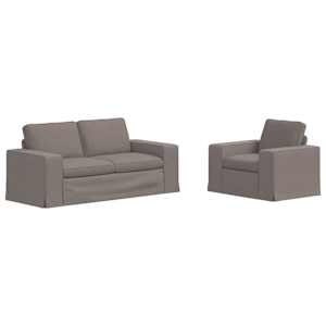 Set pohovek 2 pcs Taupe 182 x 80 x 82 cm textil - obrázek 2