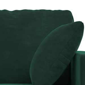 Set pohovek 2 pcs Tmavě zelená 158 x 78 x 80 cm samet - obrázek 6