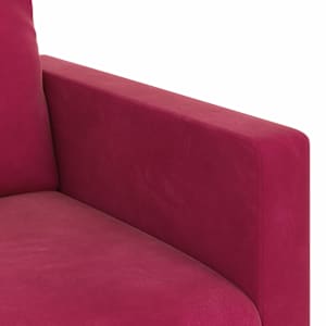 Set pohovek 2 pcs Víno Červené 158 x 78 x 80 cm samet - obrázek 7