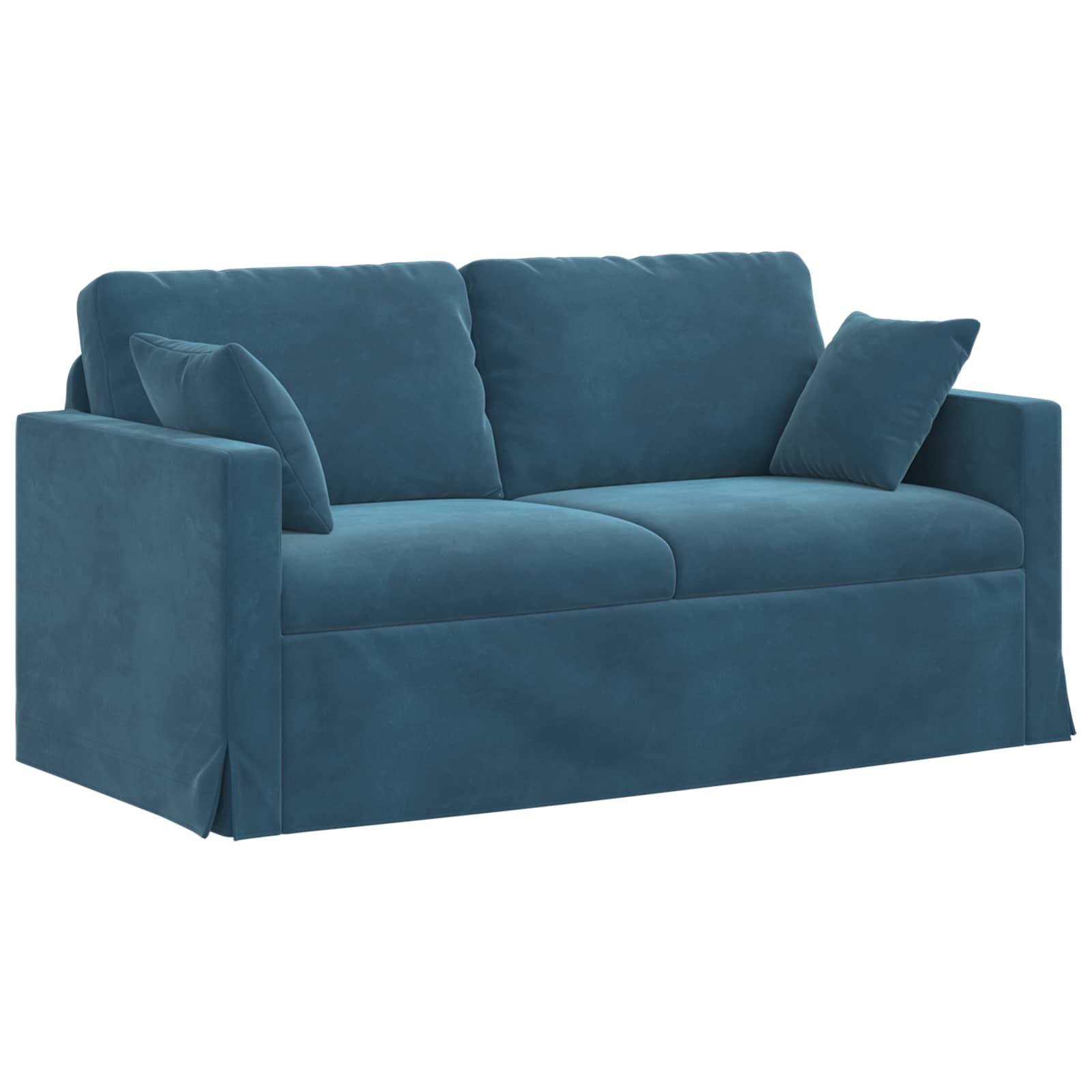 Set pohovek 2 pcs Modrá 158 x 78 x 80 cm samet - obrázek 5