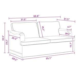 Set pohovek 2 pcs Tmavě šedá 162 x 80 x 85 cm textil - obrázek 12