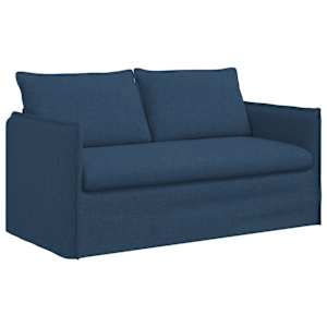 Set pohovek 2 pcs Modrá 196 x 82 x 85 cm textil - obrázek 5