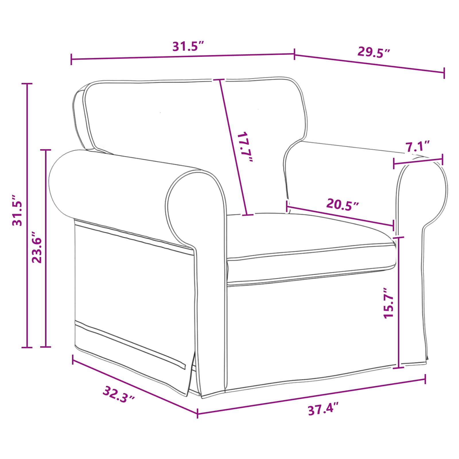 Kavč 2 pcs Temno siva - slika 10