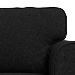 Set pohovek 2 pcs Černá 215 x 82 x 80 cm textil - obrázek 6