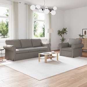 Set pohovek 2 pcs Taupe 215 x 82 x 80 cm textil - obrázek 1