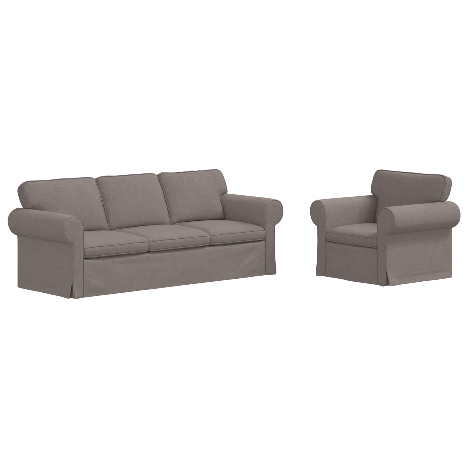 Thumbnail - vidaXL Sofa 2 pcs Taupe