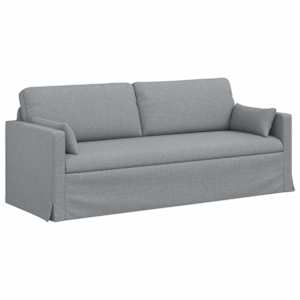 Set pohovek 2 pcs Světle šedá 198 x 78 x 80 cm textil - obrázek 5