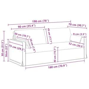 Set pohovek 2 pcs Světle šedá 198 x 78 x 80 cm textil - obrázek 11