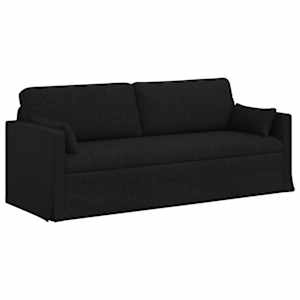 Set pohovek 2 pcs Černá 198 x 78 x 80 cm textil - obrázek 5