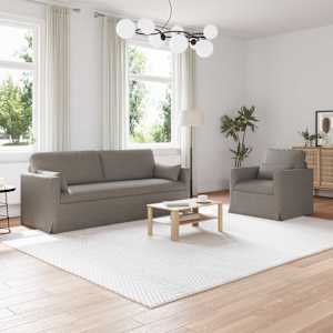 Set pohovek 2 pcs Taupe 198 x 78 x 80 cm textil - obrázek 1