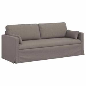 Set pohovek 2 pcs Taupe 198 x 78 x 80 cm textil - obrázek 5