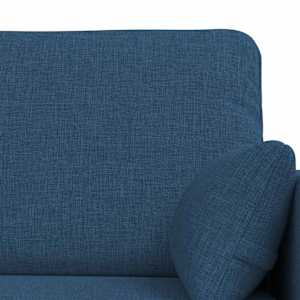 Set pohovek 2 pcs Modrá 198 x 78 x 80 cm textil - obrázek 6