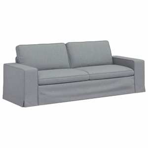 Set pohovek 2 pcs Světle šedá 182 x 80 x 82 cm textil - obrázek 5