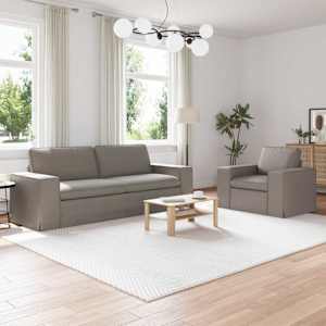 Set pohovek 2 pcs Taupe 182 x 80 x 82 cm textil - obrázek 1