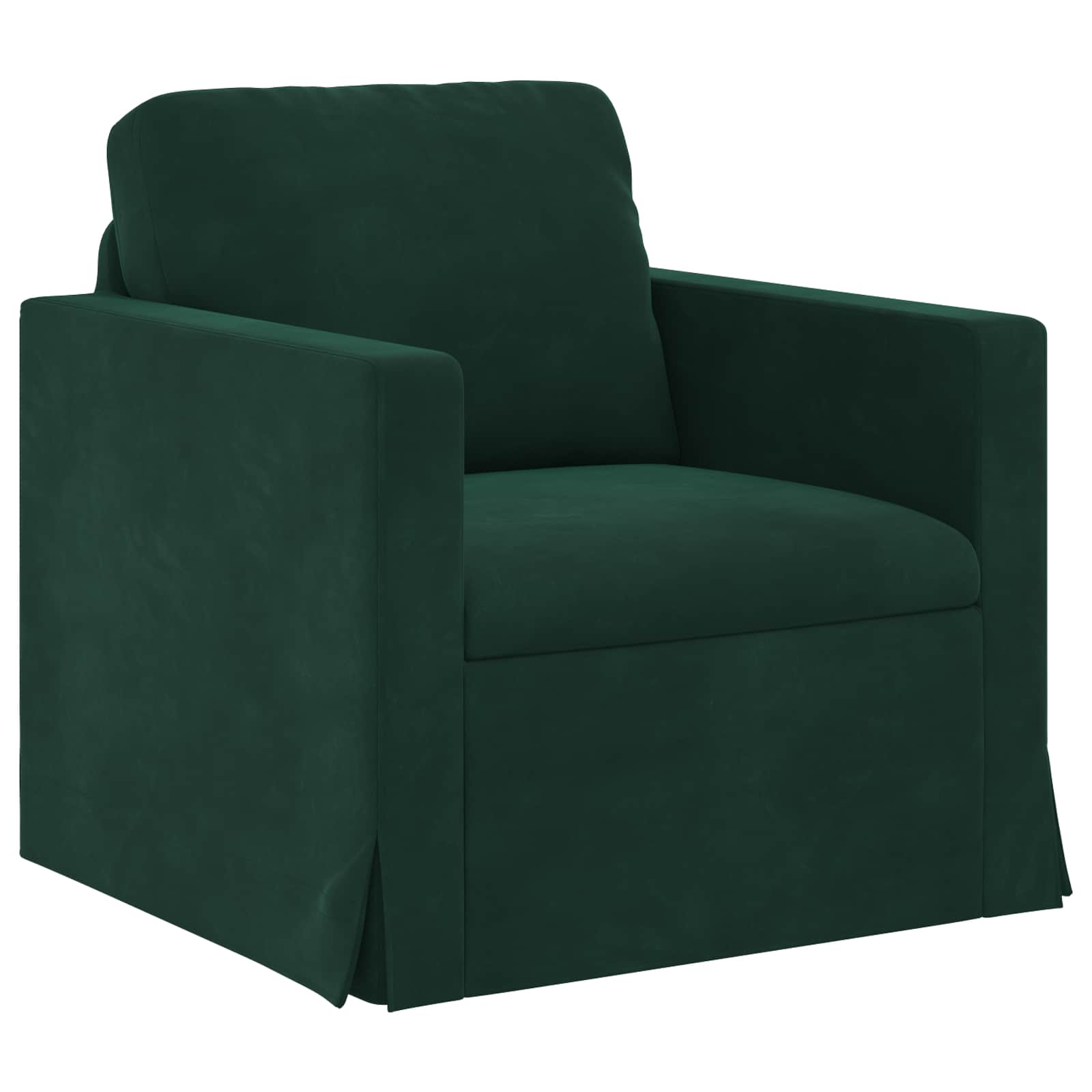 Set pohovek 2 pcs Tmavě zelená 198 x 78 x 80 cm samet - obrázek 4