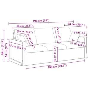 Set pohovek 2 pcs Tmavě zelená 198 x 78 x 80 cm samet - obrázek 10