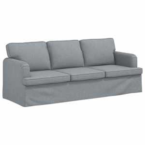 Set pohovek 2 pcs Světle šedá 144 x 80 x 85 cm textil - obrázek 5