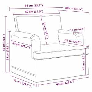 Set pohovek 2 pcs Tmavě šedá 144 x 80 x 85 cm textil - obrázek 9