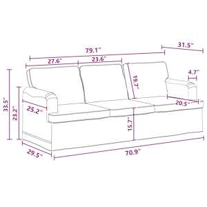 Set pohovek 2 pcs Tmavě šedá 144 x 80 x 85 cm textil - obrázek 11