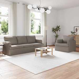 Set pohovek 2 pcs Taupe 144 x 80 x 85 cm textil - obrázek 1