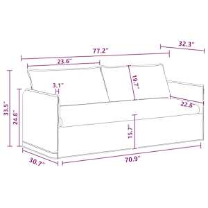Set pohovek 2 pcs Tmavě šedá 196 x 82 x 85 cm textil - obrázek 12
