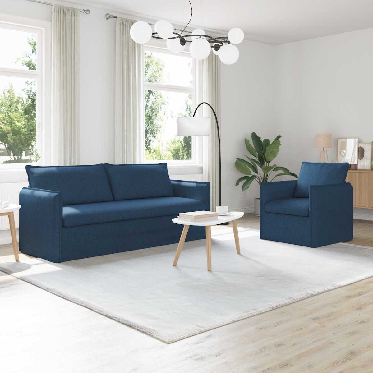 Sofa Sæt 2 stk. Stof