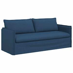 Set pohovek 2 pcs Modrá 196 x 82 x 85 cm textil - obrázek 5