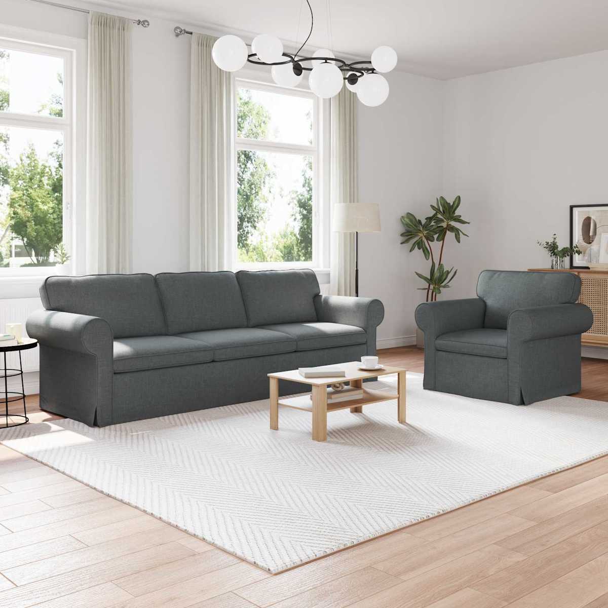 Sofa Sæt 2 stk. Stof