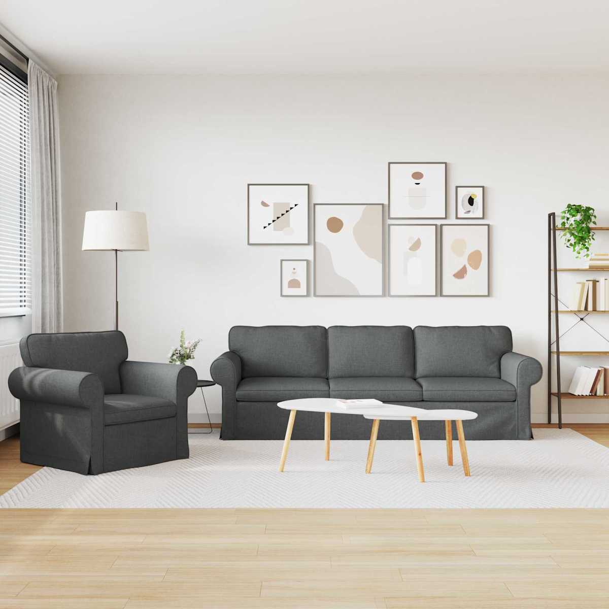 Sofa Sæt 2 stk. Stof - Billede 3