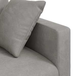 Set pohovek 2 pcs Světle šedá 228 x 78 x 80 cm samet - obrázek 7