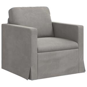 Set pohovek 2 pcs Světle šedá 228 x 78 x 80 cm samet - obrázek 5