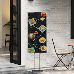 Stánky pro veletrhy 2 pcs Černá 30 x 23,5 x 210 cm Ocel