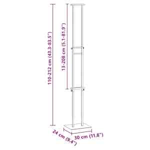 Stánky pro veletrhy 2 pcs Černá 30 x 23,5 x 210 cm Ocel - obrázek 12