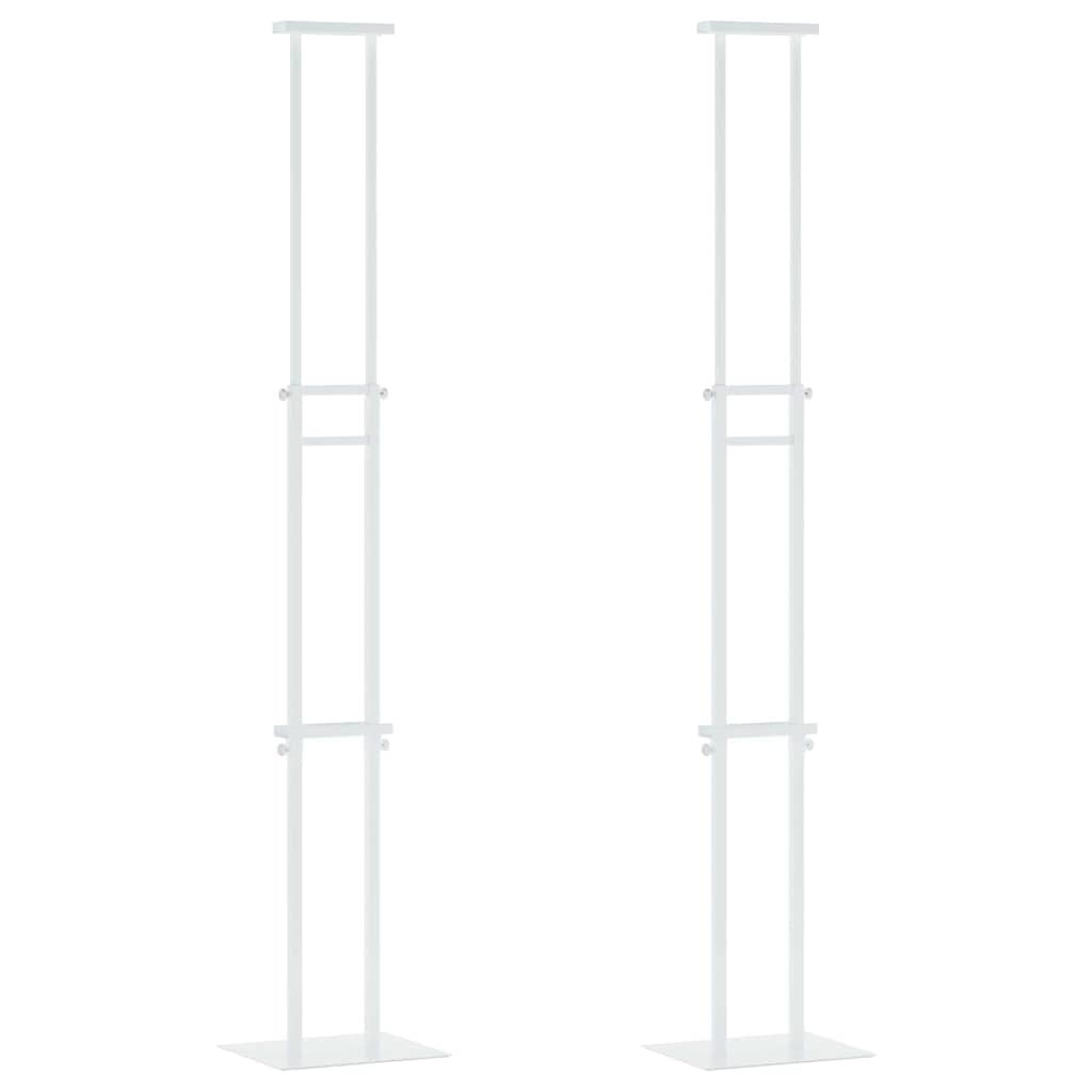 Kiállító Állvány 2 pcs Fehér 30 x 24 x 208 cm Vas