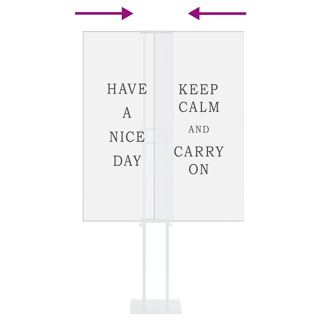 Kiállító Állvány 2 pcs Fehér 30 x 24 x 208 cm Vas