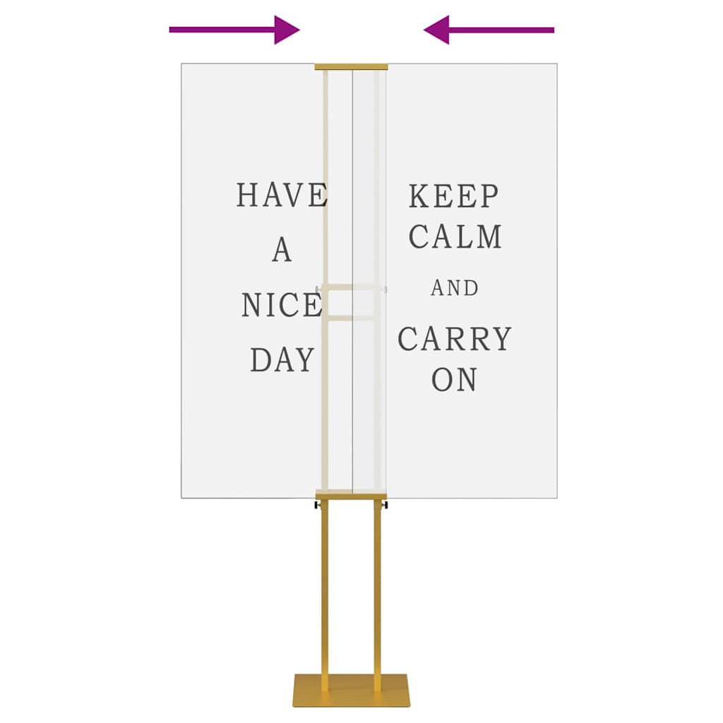 Kiállító Állvány 2 pcs Arany 30 x 24 x 208 cm Vas