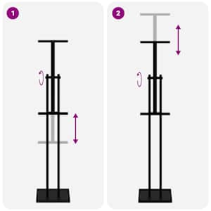 Stánky pro veletrhy 2 pcs Černý 26,5 x 26,5 x 150 cm Ocel - obrázek 8