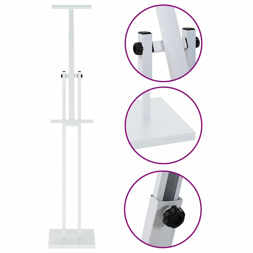 Kiállító Állvány 2 pcs Fehér 26,5 x 26,5 x 127 cm Acél