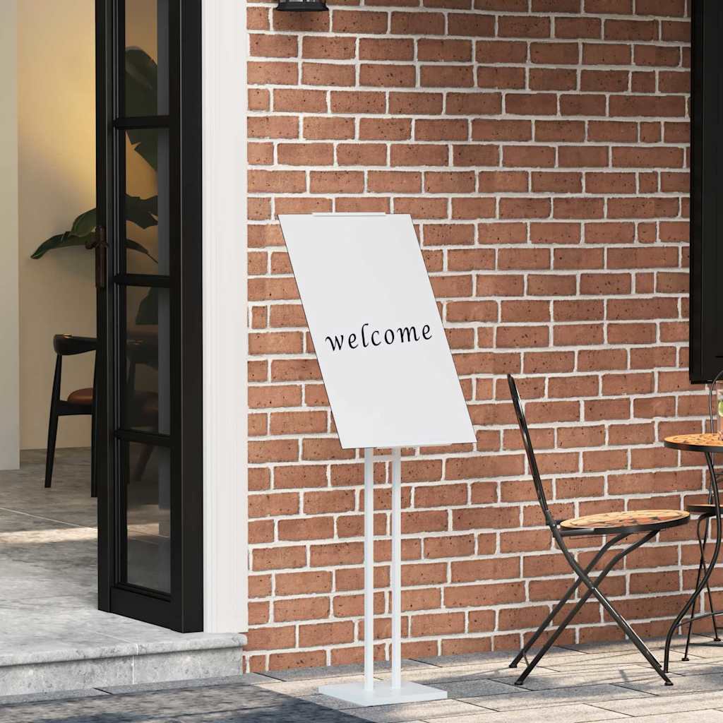 vidaXL Messestände 2 pcs Weiß 26,5 x 26,5 x 127 cm Stahl