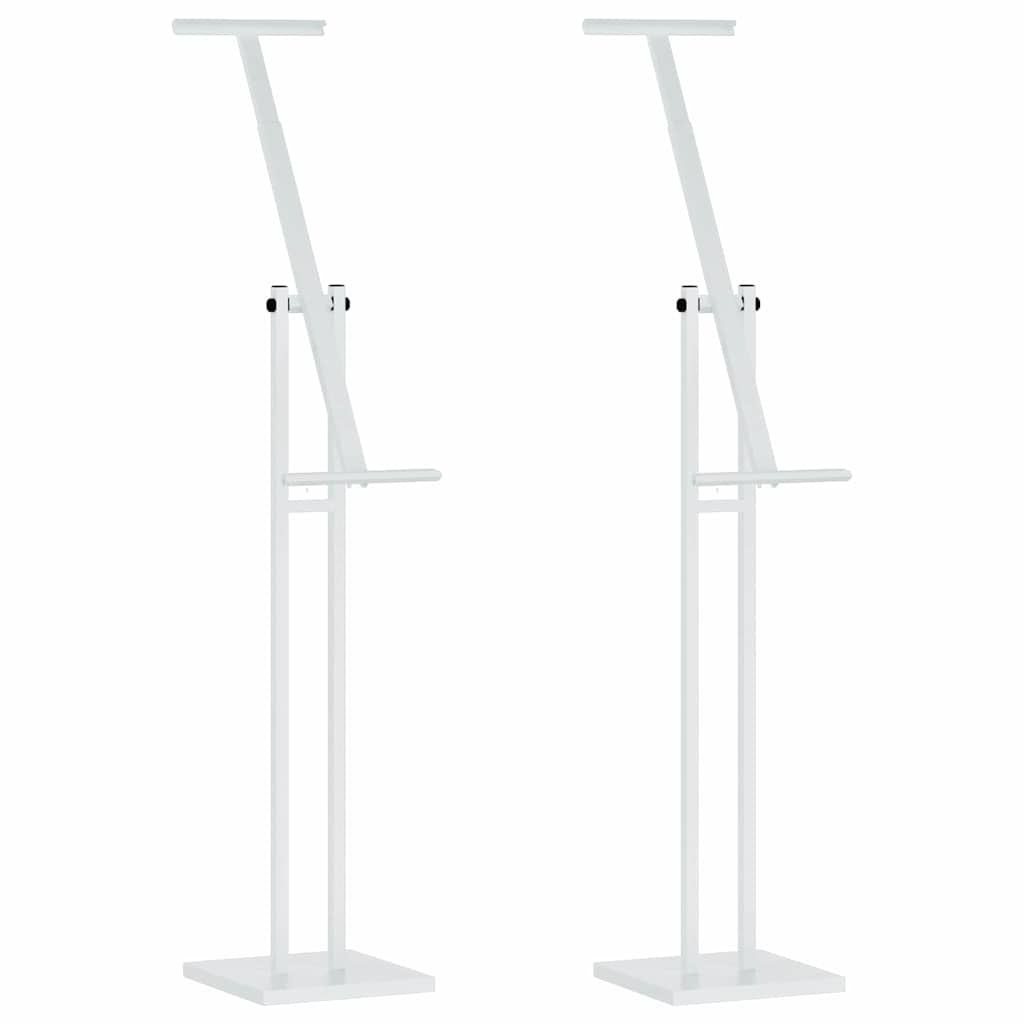 Kiállító Állvány 2 pcs Fehér 26,5 x 26,5 x 127 cm Acél