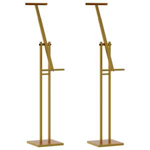 vidaXL Messin&auml;itus Displays 2 tk Kuldne 26,5 x 26,5 x 150 cm Teras